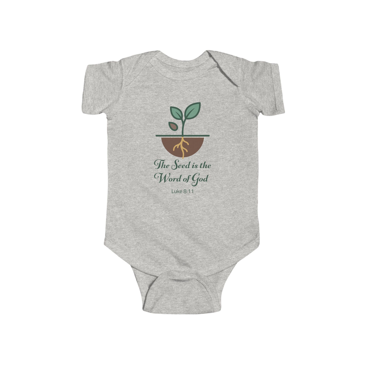 The Seed Is the Word of God Christian Baby Bodysuit | Luke 8:11