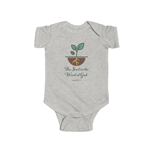 The Seed Is the Word of God Christian Baby Bodysuit | Luke 8:11
