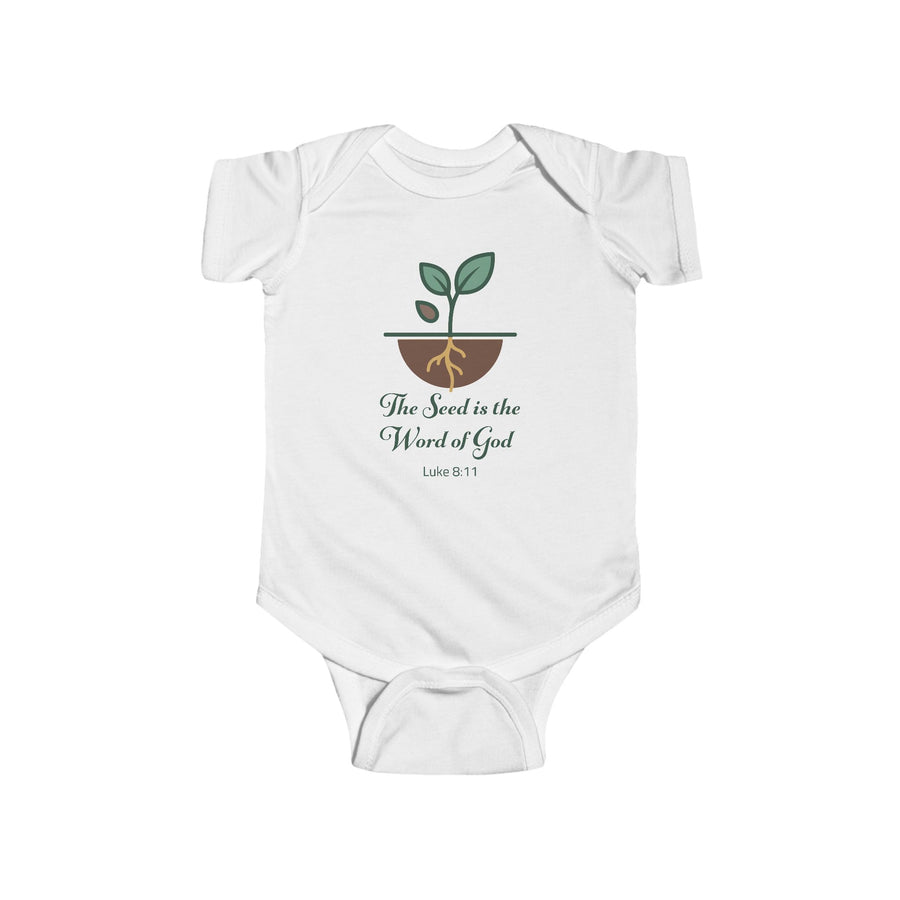 The Seed Is the Word of God Christian Baby Bodysuit | Luke 8:11