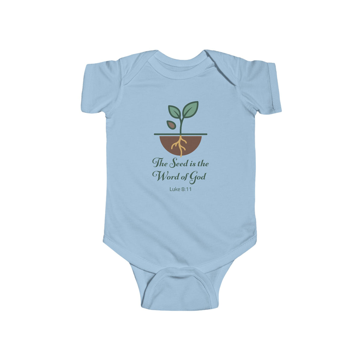 The Seed Is the Word of God Christian Baby Bodysuit | Luke 8:11