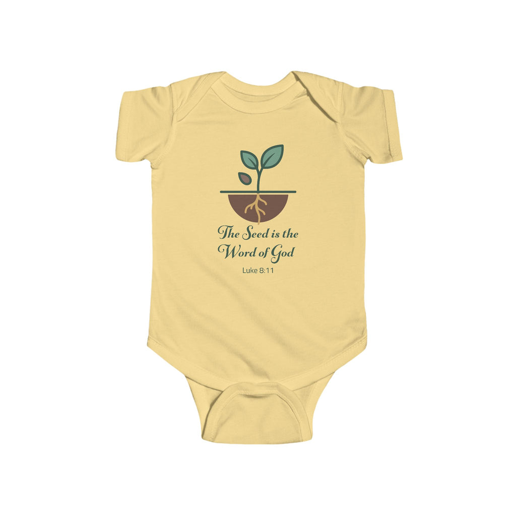 The Seed Is the Word of God Christian Baby Bodysuit | Luke 8:11