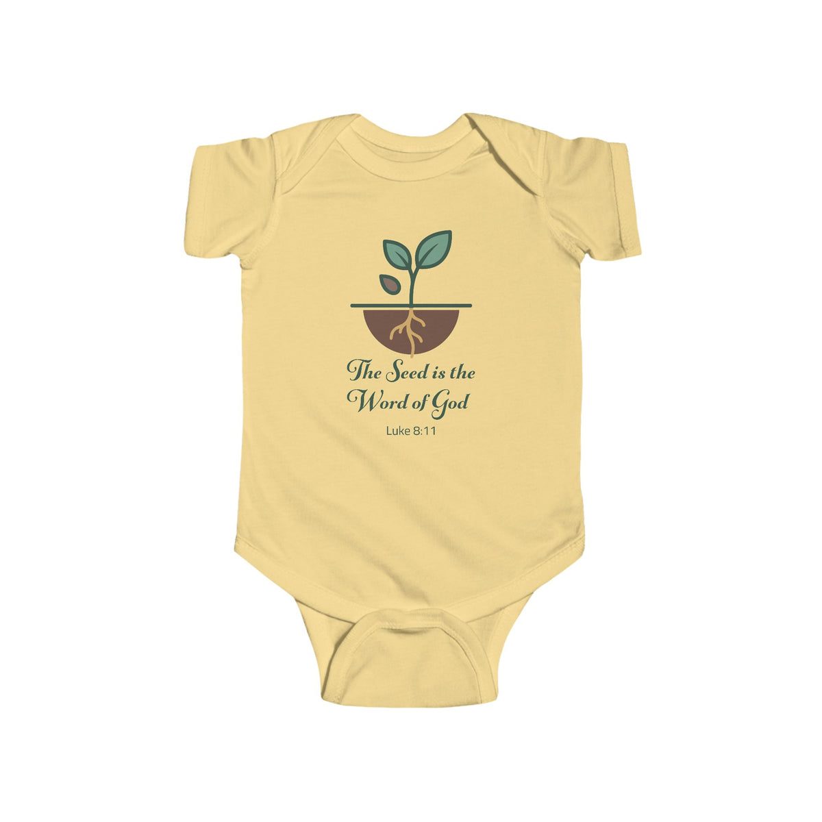 The Seed Is the Word of God Christian Baby Bodysuit | Luke 8:11